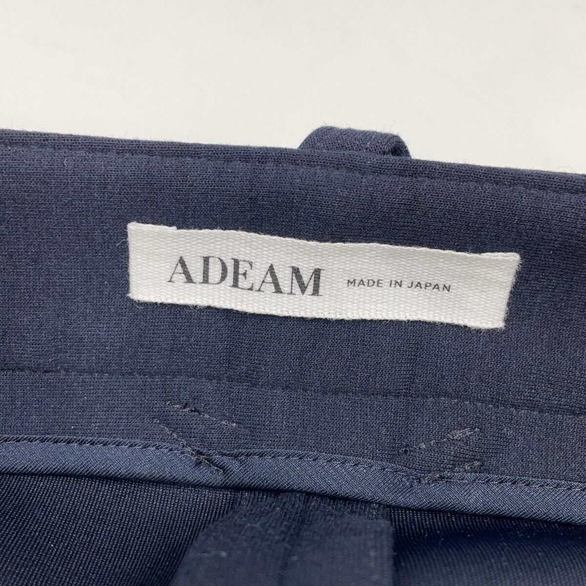 ADEAM アディアム ネイビー 44310 センタープレス ボンディング パンス ボトムス