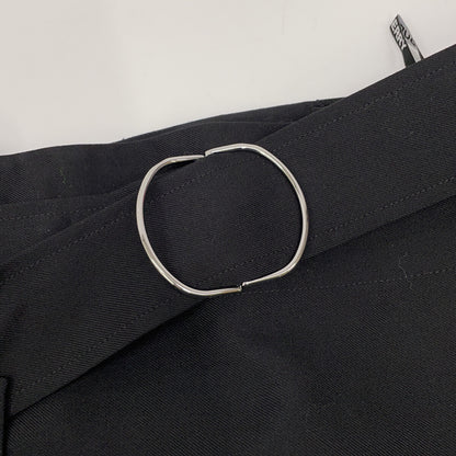 BURBERRY 8054207 Black Belted Pleated Skirt
