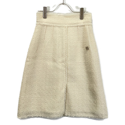 DOLCE&GABBANA White SK F4CJHT GDCAW H Tweed DG Hardware Skirt