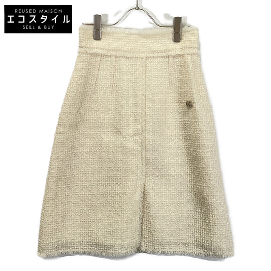 DOLCE&GABBANA White SK F4CJHT GDCAW H Tweed DG Hardware Skirt