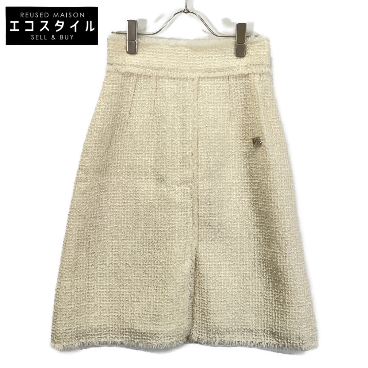 DOLCE&GABBANA ドルチェアンドガッバーナ ホワイト SK F4CJHT GDCAW H ツイード DG金具 スカート スカート