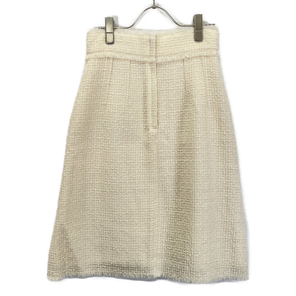 DOLCE&GABBANA White SK F4CJHT GDCAW H Tweed DG Hardware Skirt