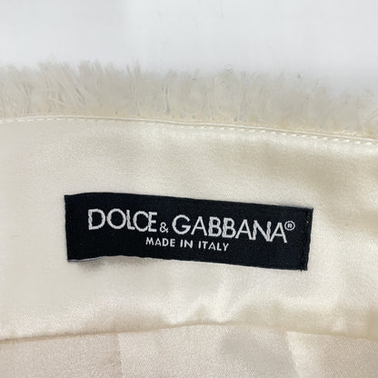 DOLCE&GABBANA White SK F4CJHT GDCAW H Tweed DG Hardware Skirt