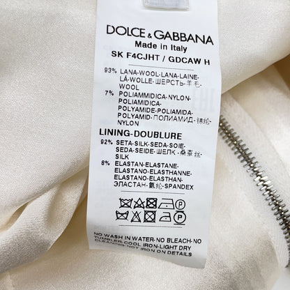 DOLCE&GABBANA White SK F4CJHT GDCAW H Tweed DG Hardware Skirt
