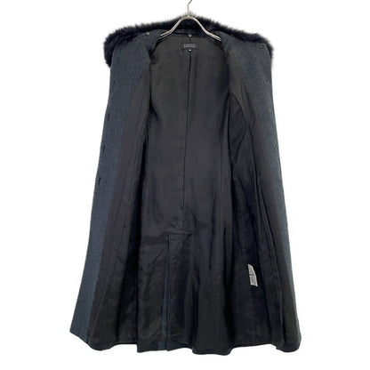 BARNEYS NEWYORK 巴尼斯纽约 BJ-404A 灰色 狐狸毛 羊绒100 大衣 大衣
