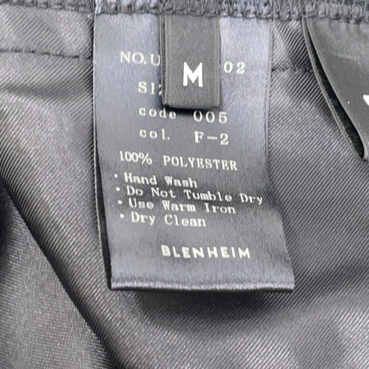 BLENHEIM 布莱尼姆 24AW 黑色中缝直筒阔腿裤 下装 M