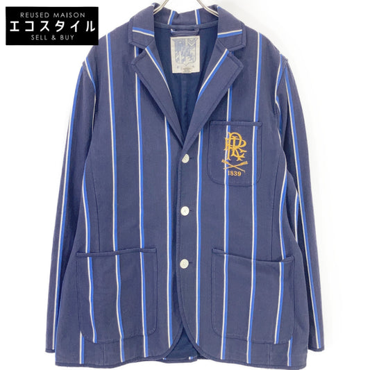 Navy Embroidered Emblem Stripe Jacket XL Men's