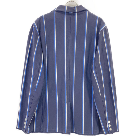Navy Embroidered Emblem Stripe Jacket XL Men's