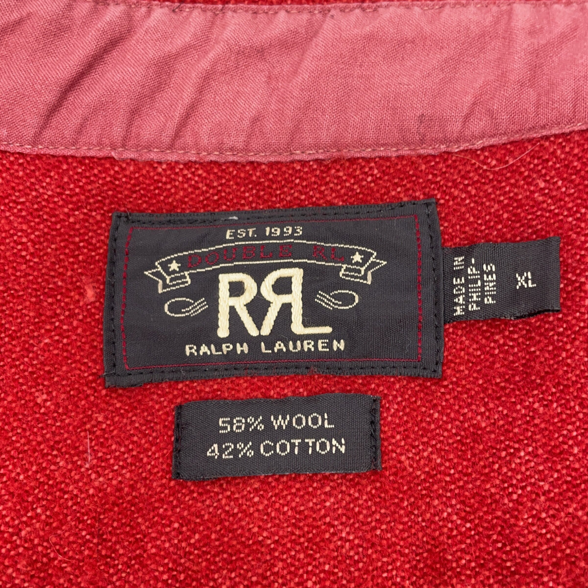 RRL ダブルアールエル レッド ウールコットン シャツジャケット ジャケット