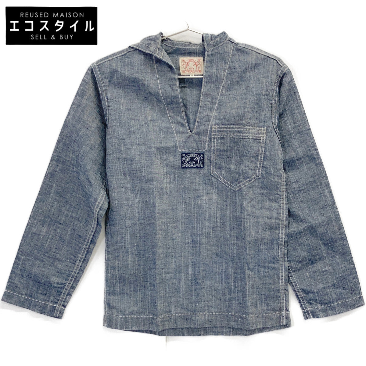 EVISU エヴィス シャンプレーデニム プルオーバー セーラーシャツ トップス