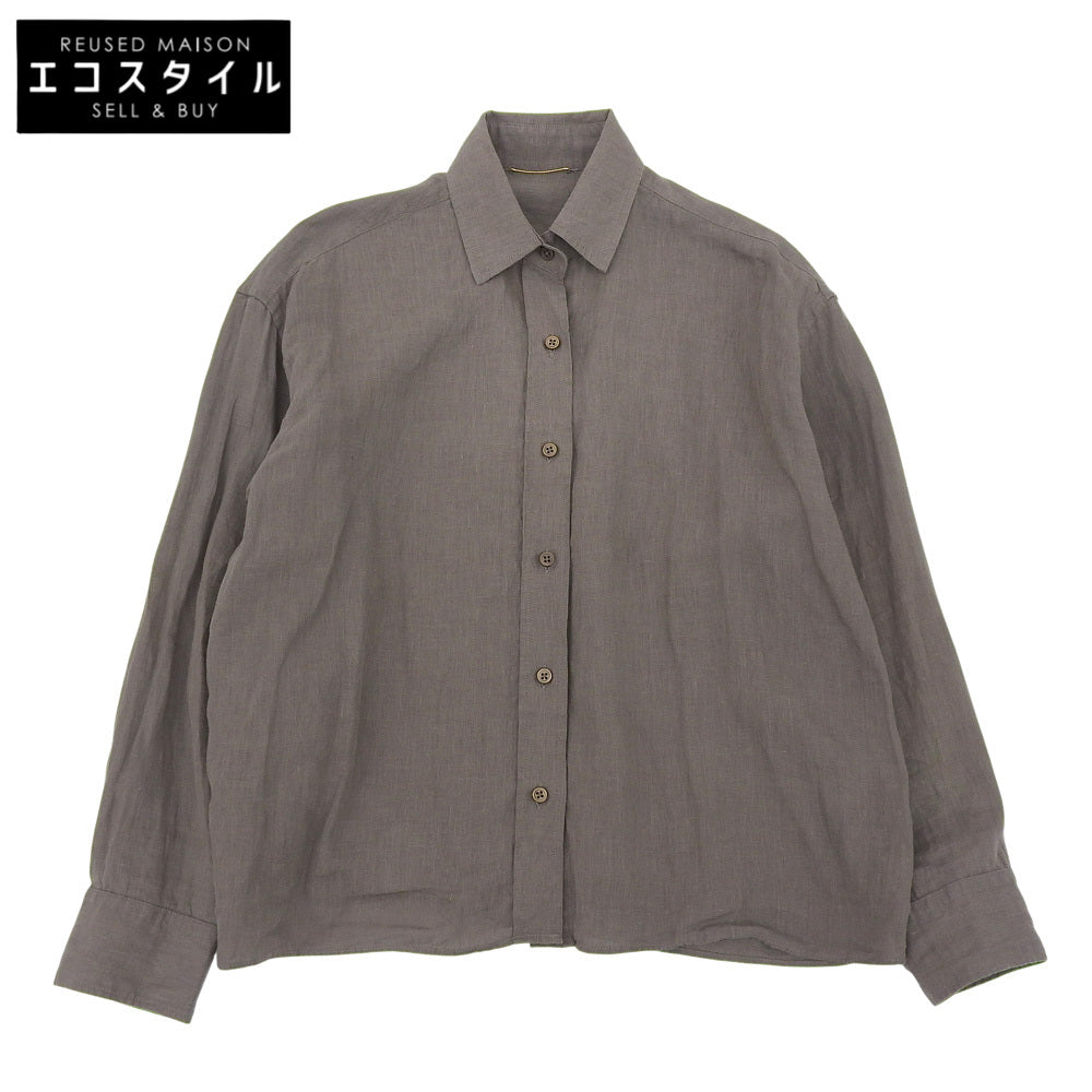 Deuxieme Classe ドゥーズィエムクラス 美品 リネン シャツ トップス レディース カーキ 24SS トップス ―