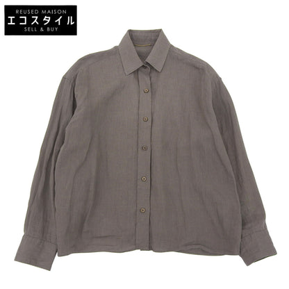 Deuxieme Classe ドゥーズィエムクラス 美品 リネン シャツ トップス レディース カーキ 24SS トップス ―