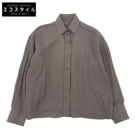 Deuxieme Classe ドゥーズィエムクラス 美品 リネン シャツ トップス レディース カーキ 24SS トップス ―