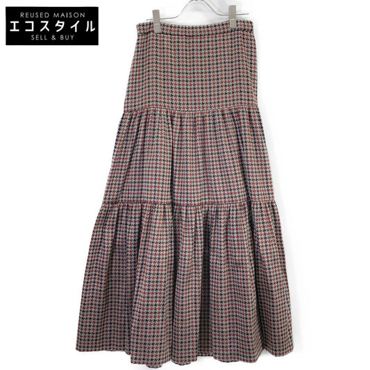 SOV. Double Standard 26th Houndstooth Jacquard Tiered Skirt Bottoms
