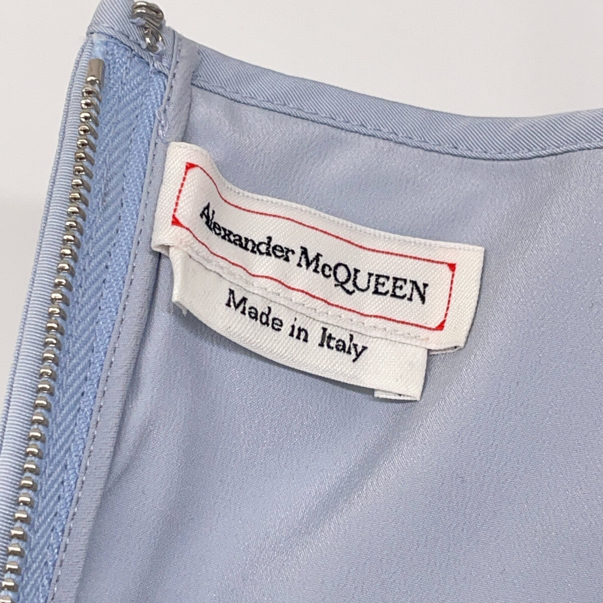 ALEXANDER McQUEEN アレキサンダーマックイーン 22年 ライトブルー 703400 ビスチェ パラシュートドレス ワンピース