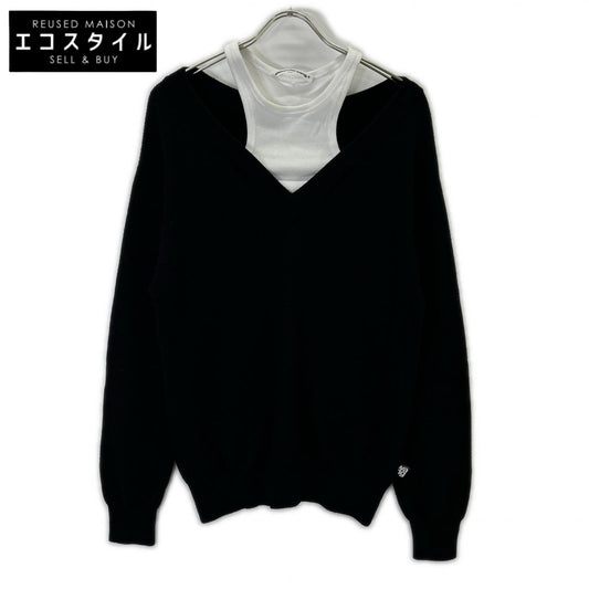 ALEXANDER WANG アレキサンダーワン ブラック CA00985 レイヤードニット トップス
