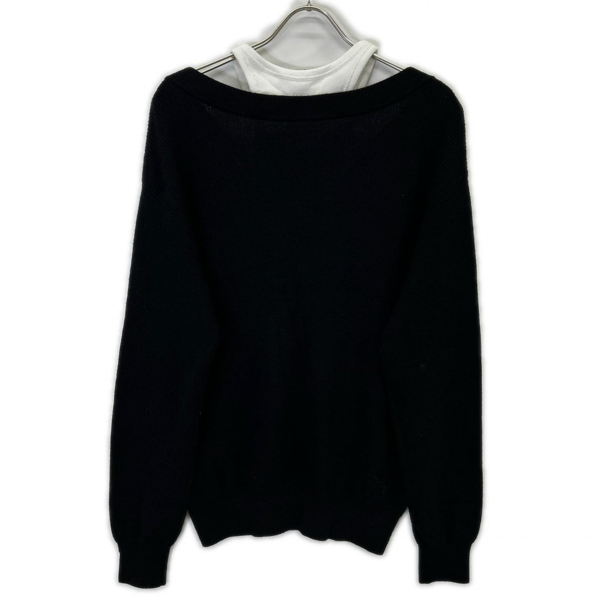 ALEXANDER WANG アレキサンダーワン ブラック CA00985 レイヤードニット トップス