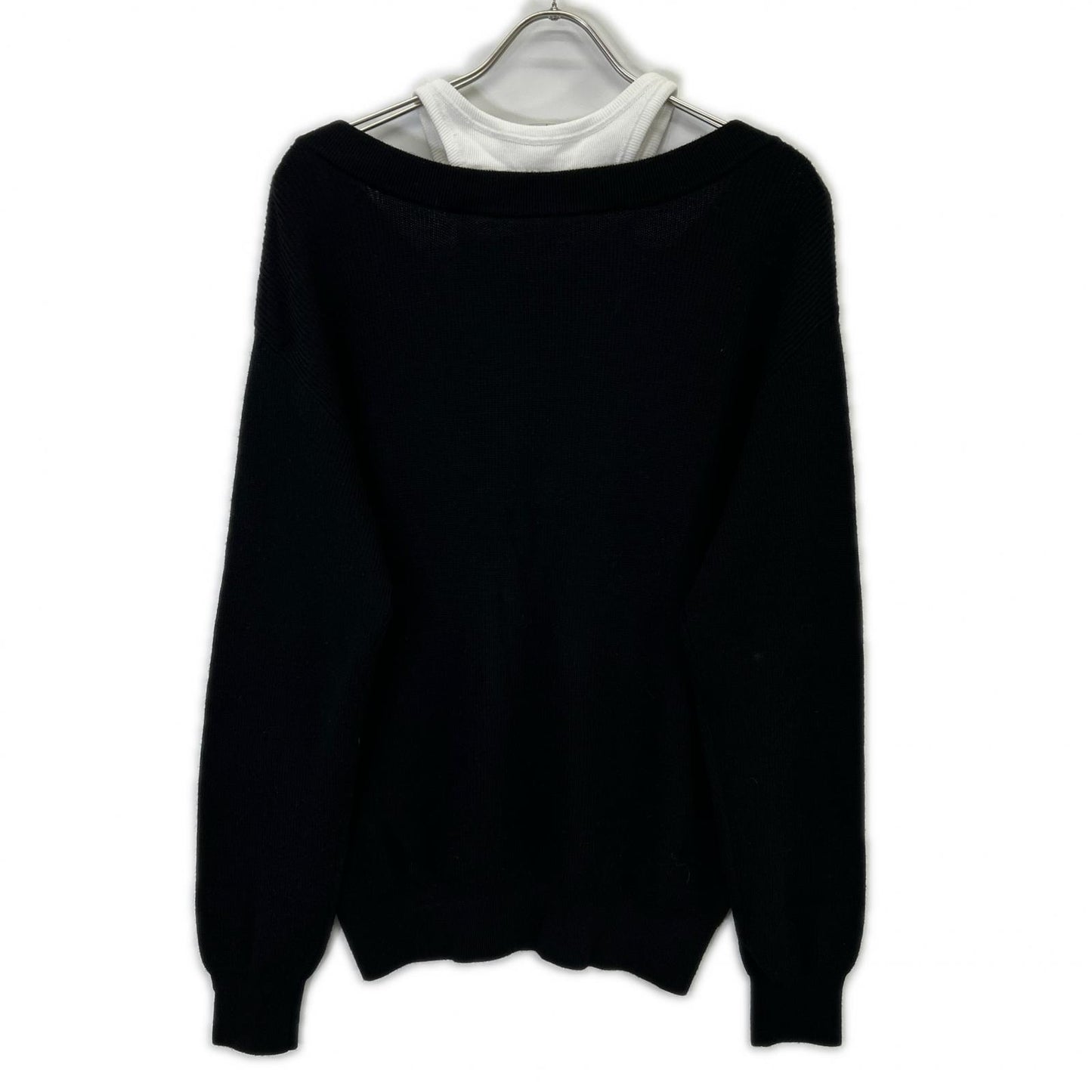 ALEXANDER WANG アレキサンダーワン ブラック CA00985 レイヤードニット トップス