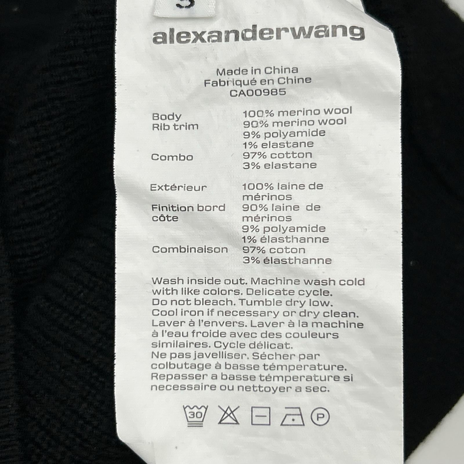 ALEXANDER WANG アレキサンダーワン ブラック CA00985 レイヤードニット トップス