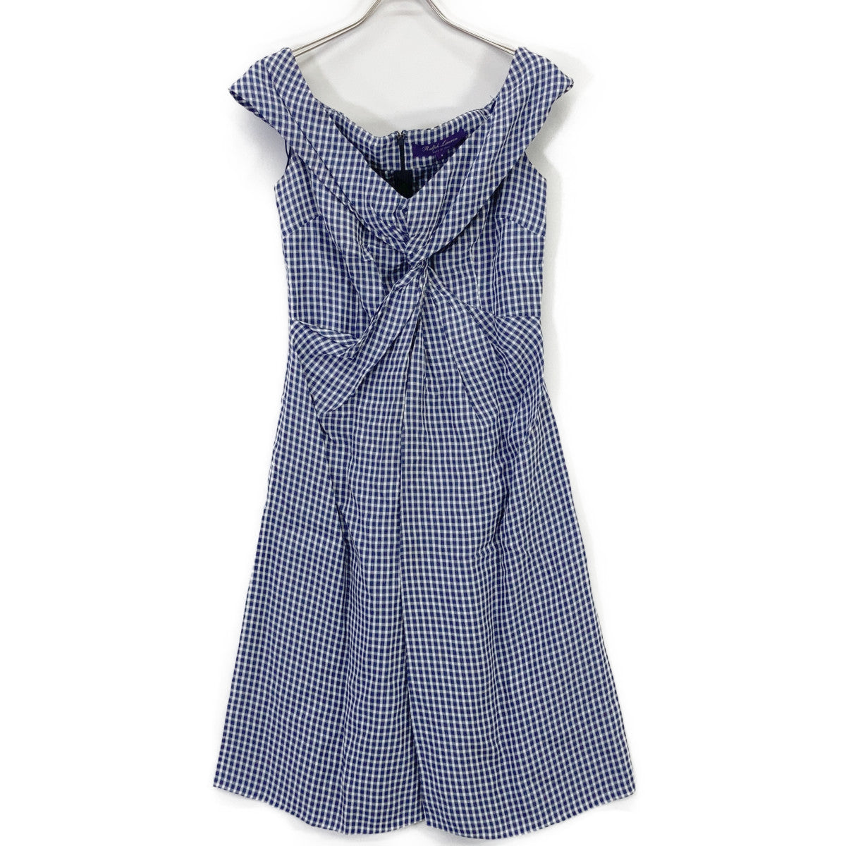 Ralph Lauren PURPLE LABEL Ralph Lauren Purple Label 290707860001 Blue Rayon Gingham Check Dress Dress