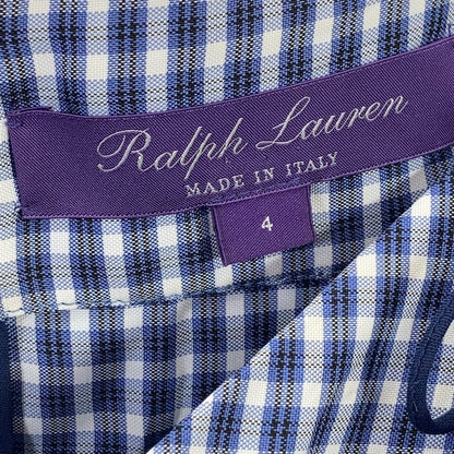 Ralph Lauren PURPLE LABEL Ralph Lauren Purple Label 290707860001 Blue Rayon Gingham Check Dress Dress