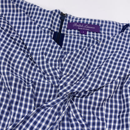 Ralph Lauren PURPLE LABEL Ralph Lauren Purple Label 290707860001 Blue Rayon Gingham Check Dress Dress