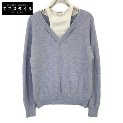 ALEXANDER WANG Light Blue CA00985 Layered Knit Top