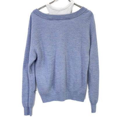 ALEXANDER WANG Light Blue CA00985 Layered Knit Top