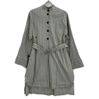Christian Dior クリスチャンディオール ブルー 327R11A3157 リネンコットン ストライフ ゜シャツ トップス