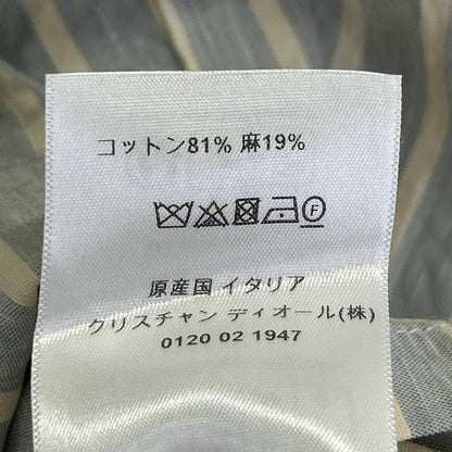 Christian Dior クリスチャンディオール ブルー 327R11A3157 リネンコットン ストライフ ゜シャツ トップス