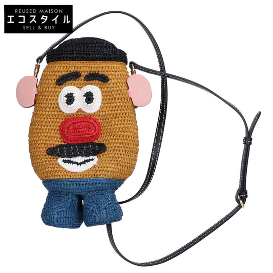 Anya Hindmarch Anya Hindmarch [Beautiful Condition] Mr. Potato Head Raffia Crossbody Bag Shoulder Bag