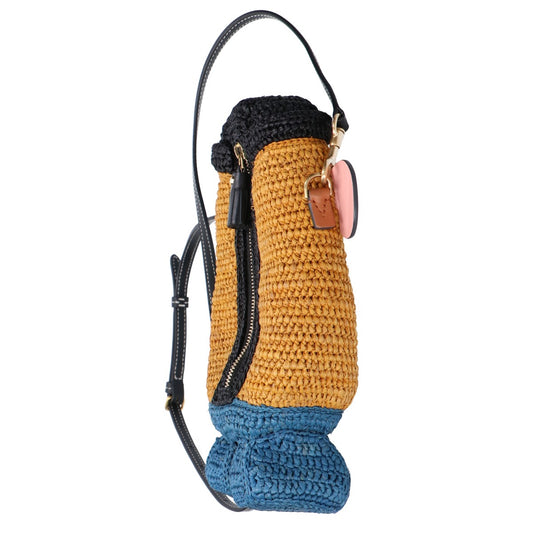Anya Hindmarch Anya Hindmarch [Beautiful Condition] Mr. Potato Head Raffia Crossbody Bag Shoulder Bag