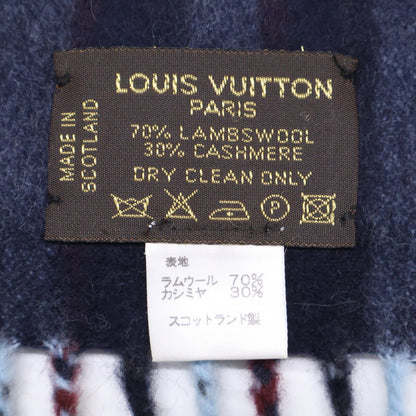 LOUIS VUITTON ルイヴィトン M71985 ラムウール/カシミヤ ストライプ フリンジ マフラー