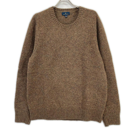 BrooksBrothers ブルックスブラザーズ 100220036 24年 ブラウン ウール メランジ クルーネックセーター トップス