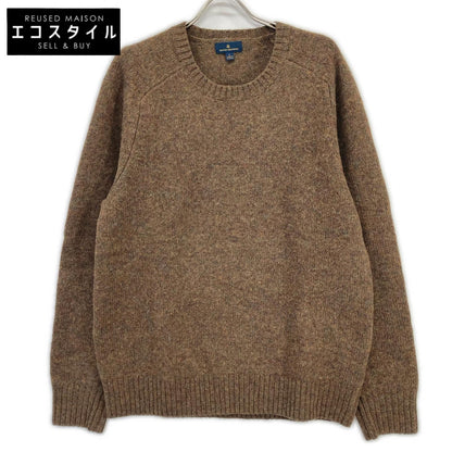 BrooksBrothers ブルックスブラザーズ 100220036 24年 ブラウン ウール メランジ クルーネックセーター トップス