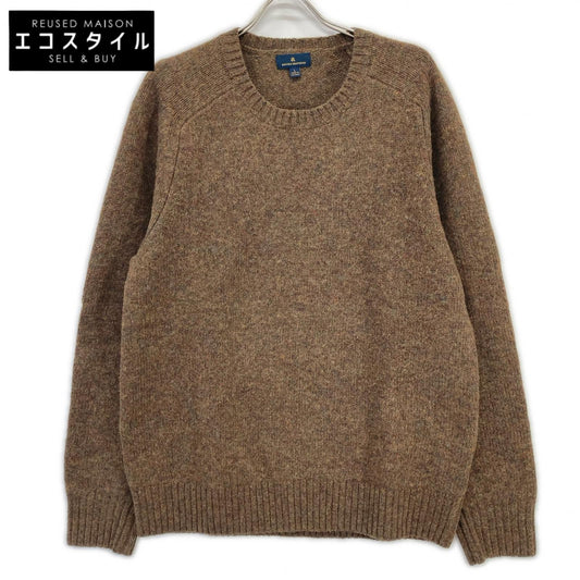 BrooksBrothers ブルックスブラザーズ 100220036 24年 ブラウン ウール メランジ クルーネックセーター トップス