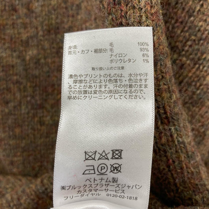 BrooksBrothers ブルックスブラザーズ 100220036 24年 ブラウン ウール メランジ クルーネックセーター トップス