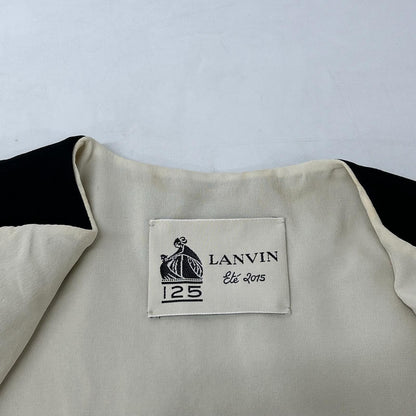 LANVIN 浪凡 RW JA7021 2555 P15 黑色 蝴蝶结 无领夹克