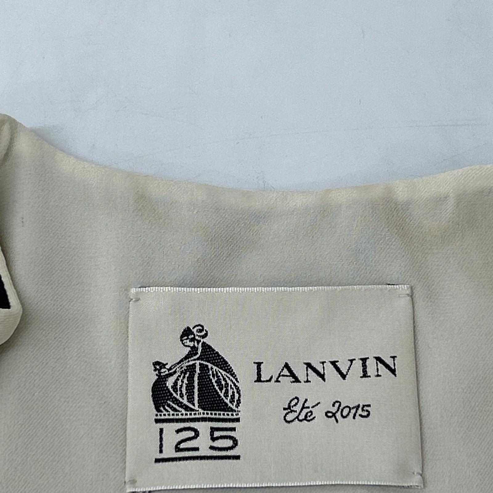 LANVIN 浪凡 RW JA7021 2555 P15 黑色 蝴蝶结 无领夹克