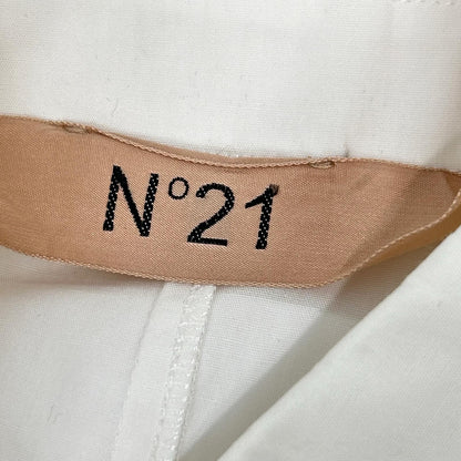 N゜21 ヌメロ ヴェントゥーノ 24A-H031-0157 ホワイト キャップ シャツドレス ワンピース