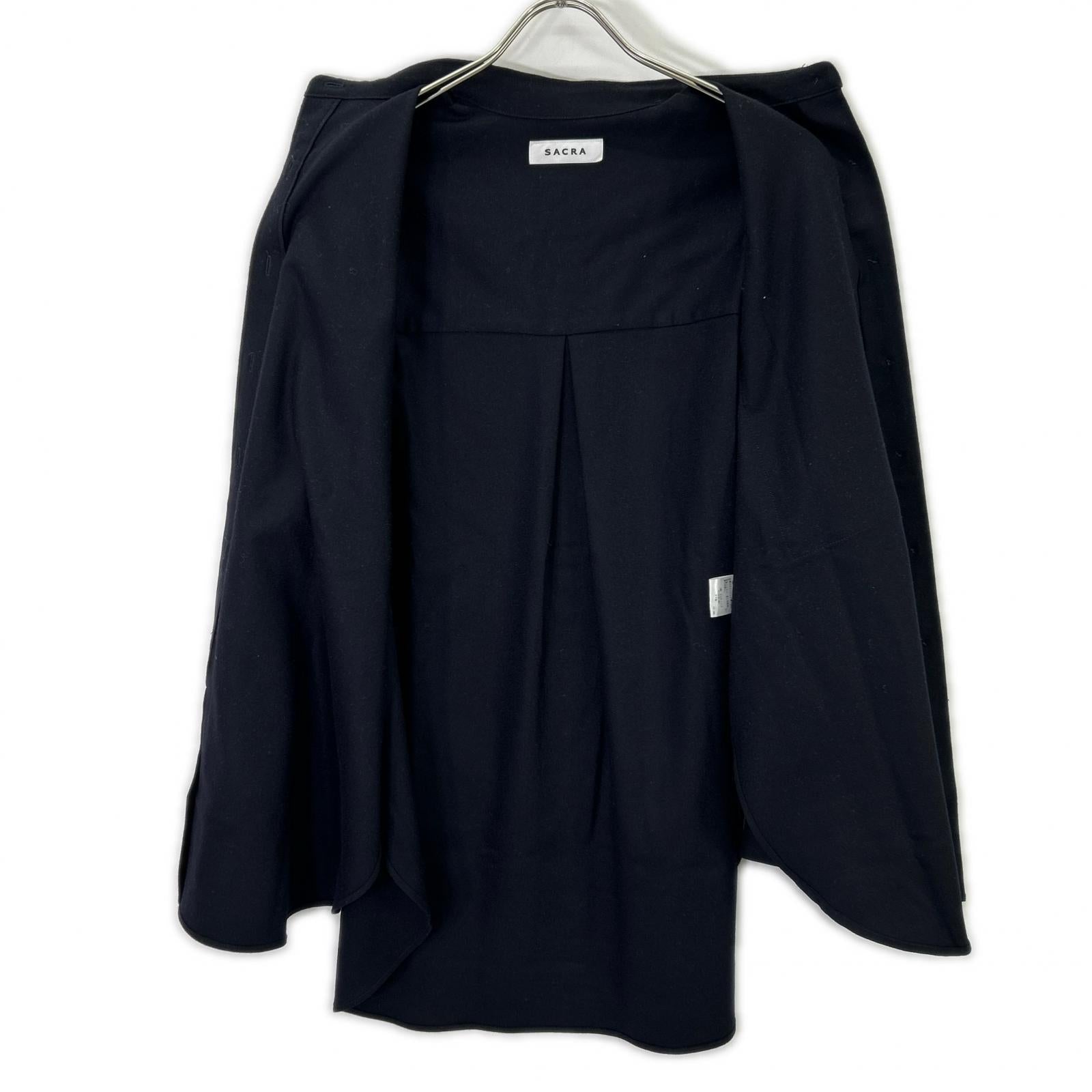 SACRA サクラ 125610071 ネイビー SUPER FUNE FLANNEL SHIRT トップス