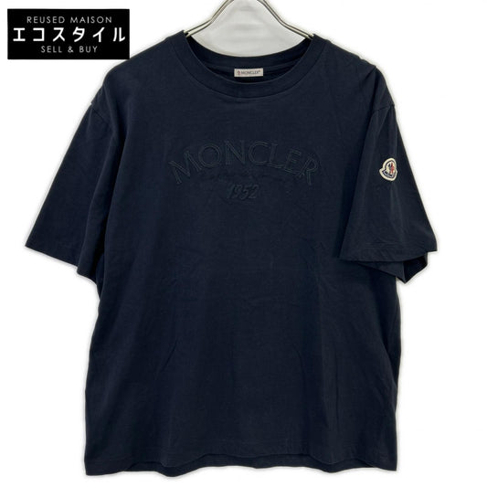 MONCLER モンクレール ネイビー 24年製 1952 ロゴ刺繍 Tシャツ トップス