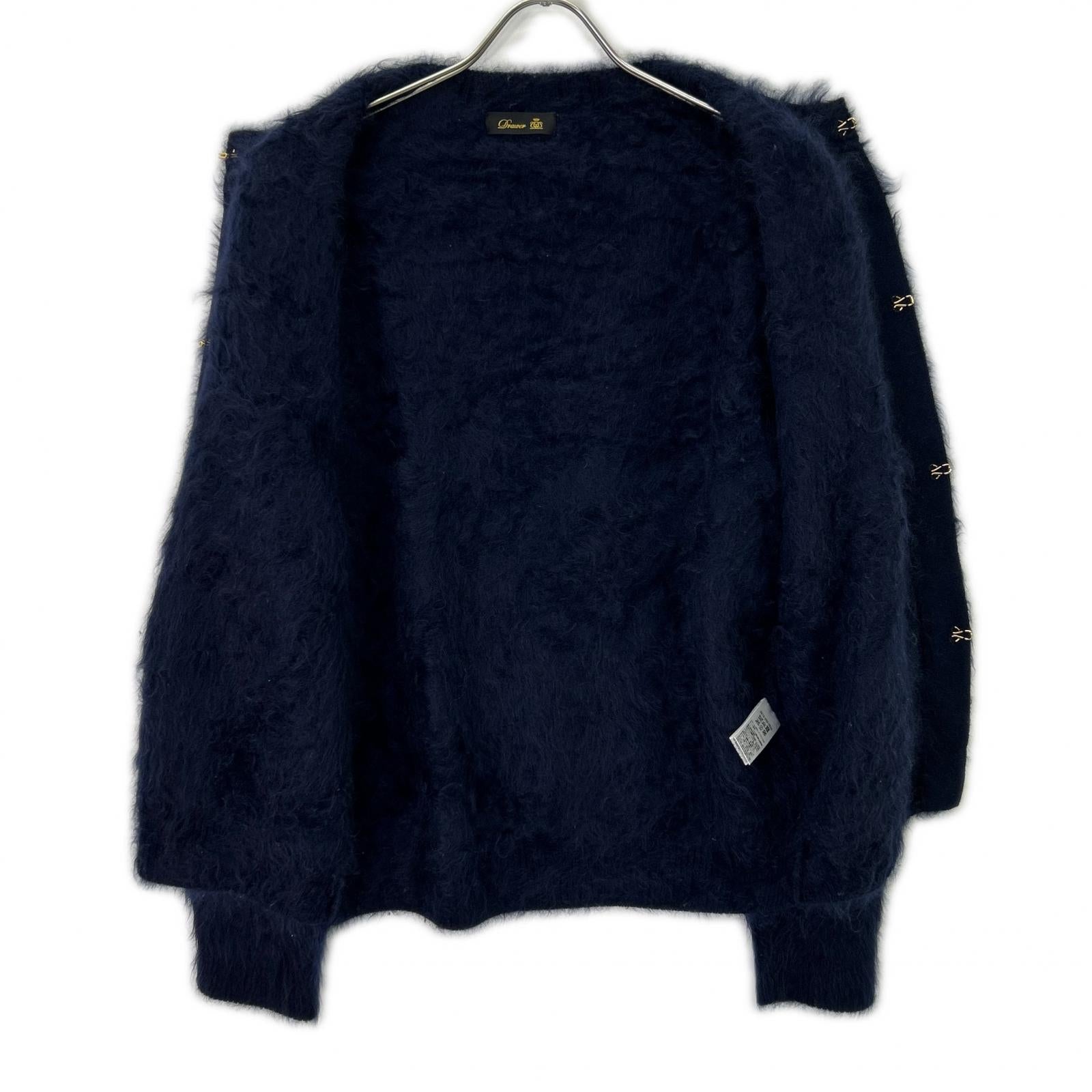DRAWER ドゥロワー 24AW カシミヤファー FALL1 クルーネックニット カーディガン トップス