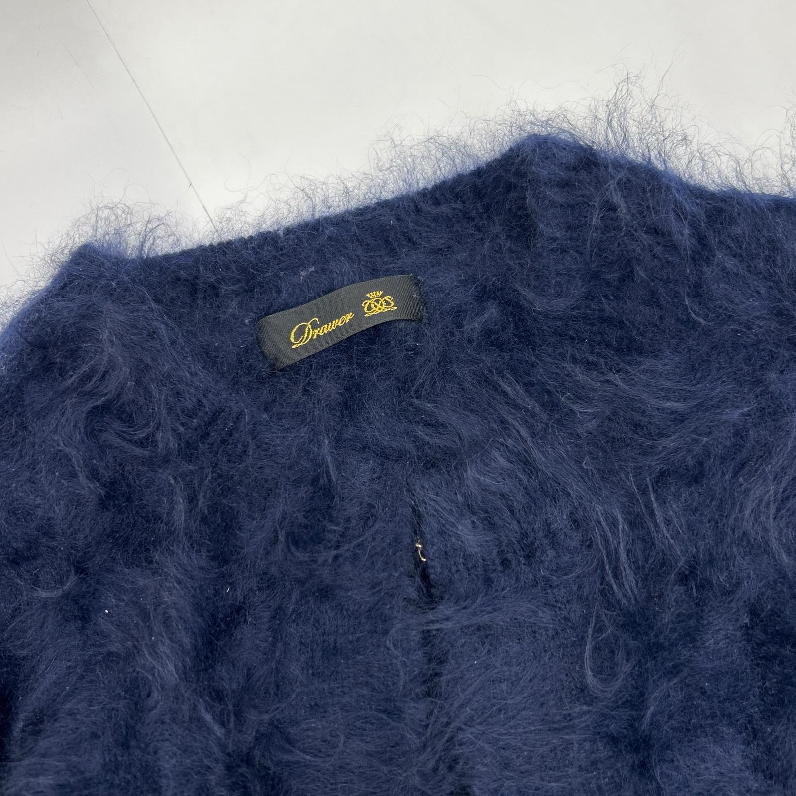 DRAWER ドゥロワー 24AW カシミヤファー FALL1 クルーネックニット カーディガン トップス