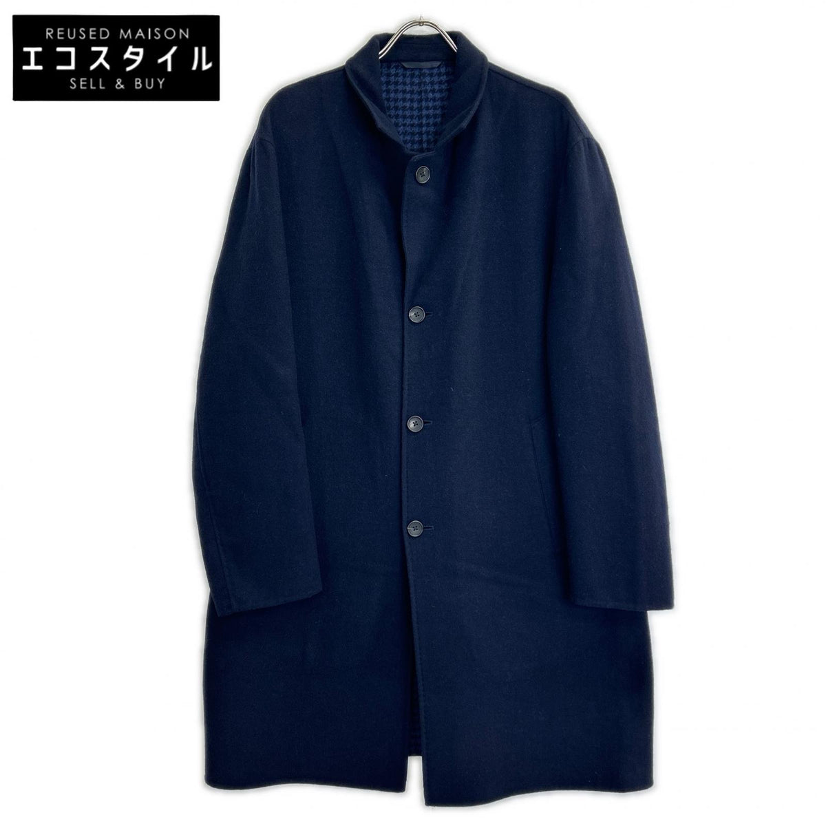 LANVIN COLLECTION ランバンコレクション 238451 CT404 ネイビー リバーチェスターフィールドコート コート