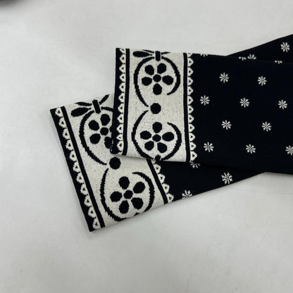 ALEXANDER McQUEEN アレキサンダーマックイーン 461072 ブラック フラワー エンブロイダリー ニットカーカーディガン トップス