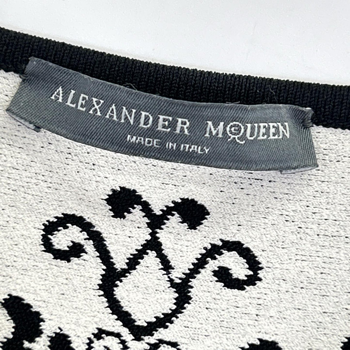 ALEXANDER McQUEEN アレキサンダーマックイーン 461069 ブラック フラワー ニット ワンピース ワンピース