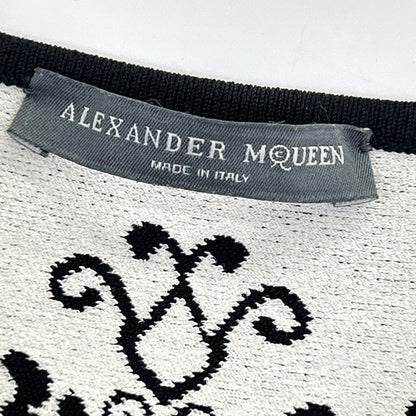 ALEXANDER McQUEEN アレキサンダーマックイーン 461069 ブラック フラワー ニット ワンピース ワンピース