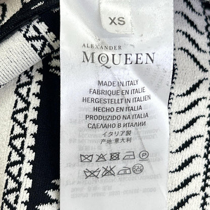 ALEXANDER McQUEEN アレキサンダーマックイーン 461069 ブラック フラワー ニット ワンピース ワンピース