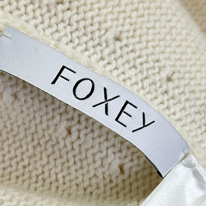 FOXEY フォクシー 43179 ホワイト カシミヤ マカロントップス 2WAY トップス